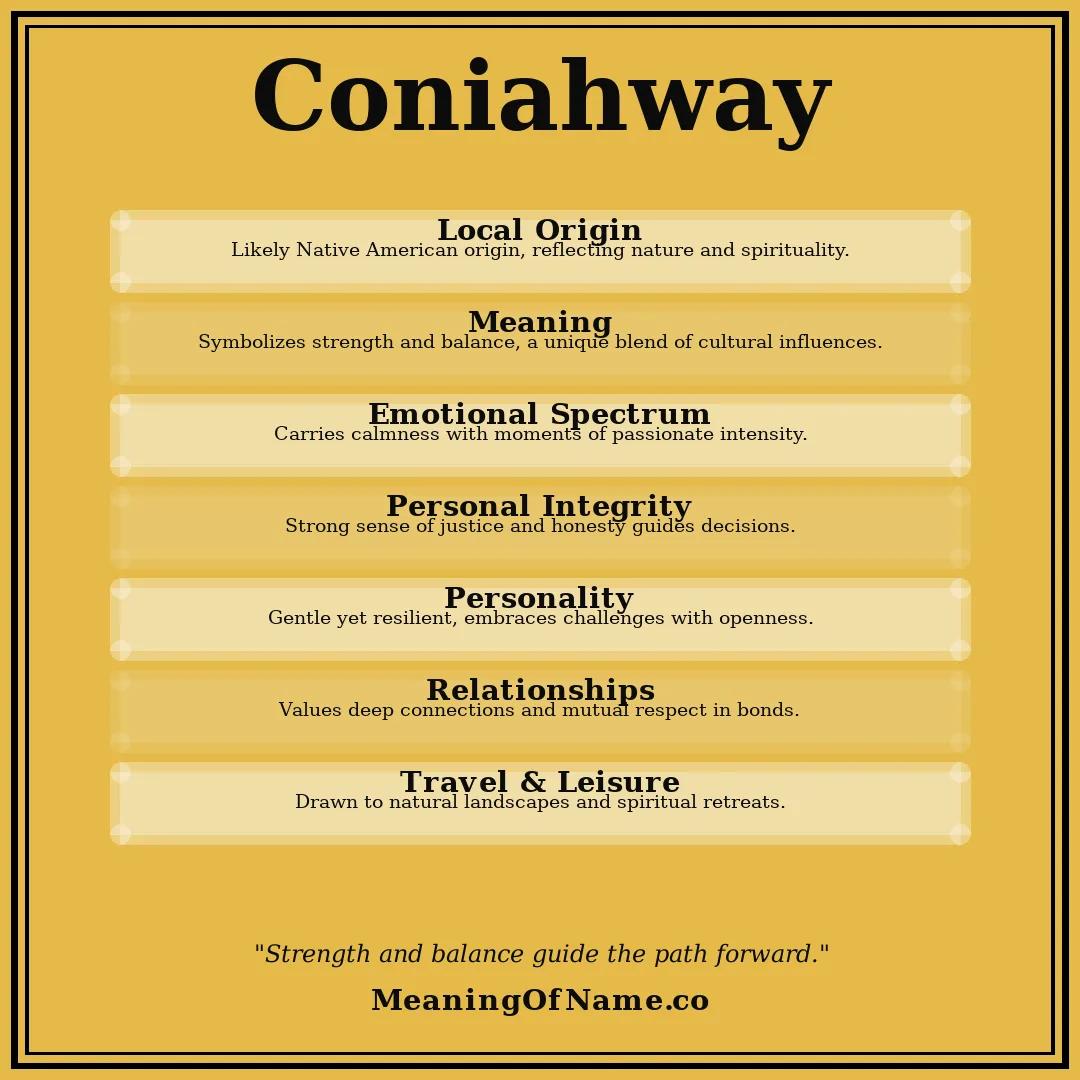 Coniahway name meaning poster
