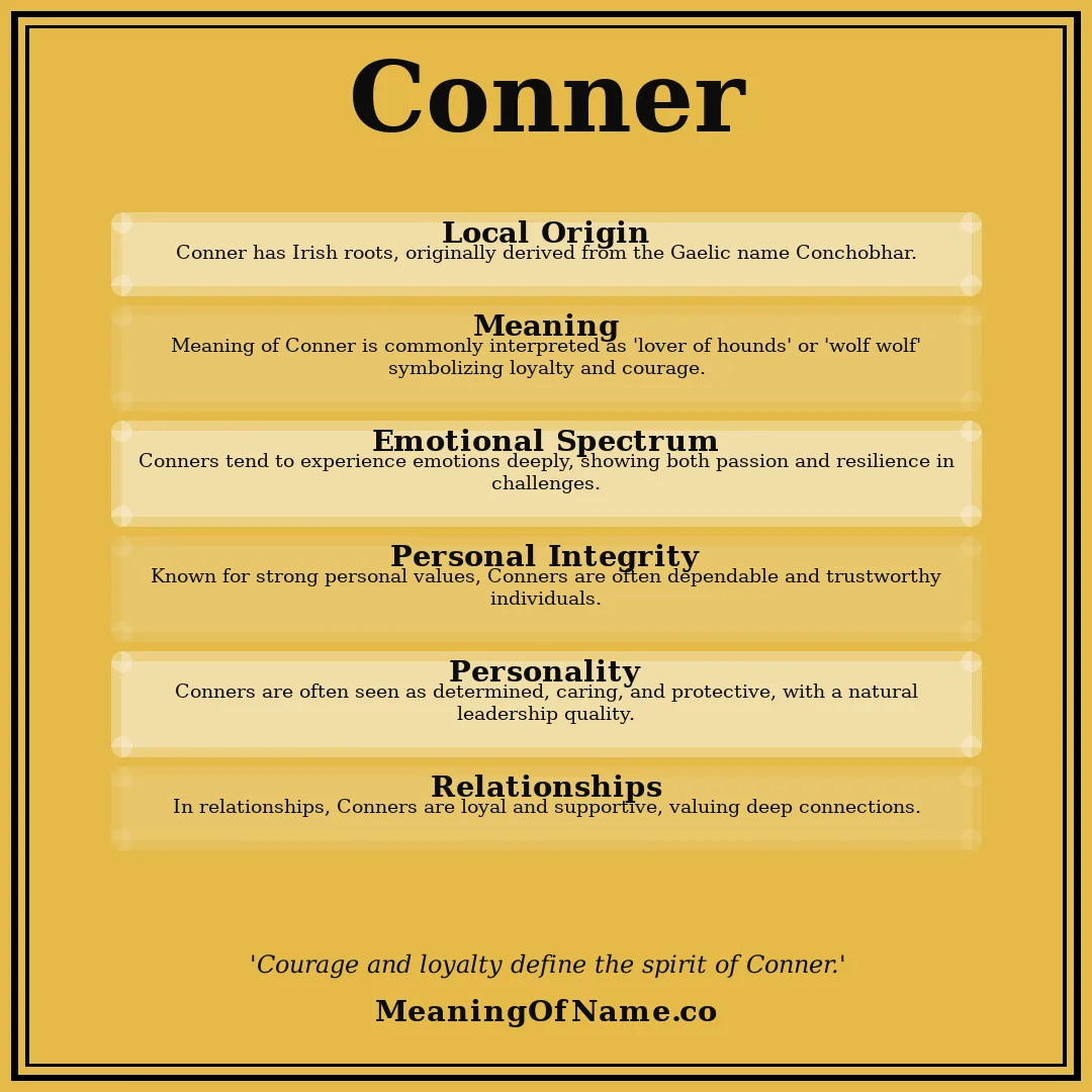Conner name meaning poster