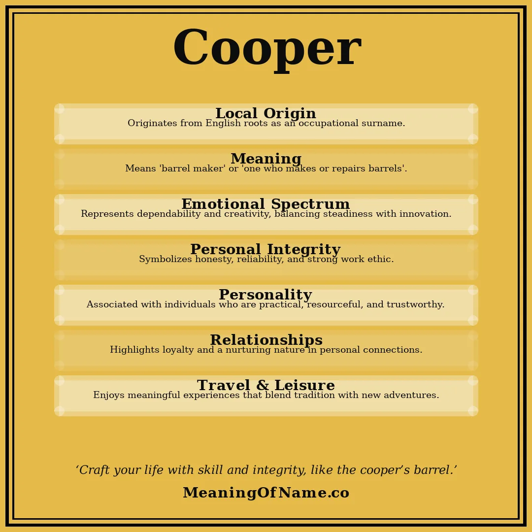 Cooper name meaning poster