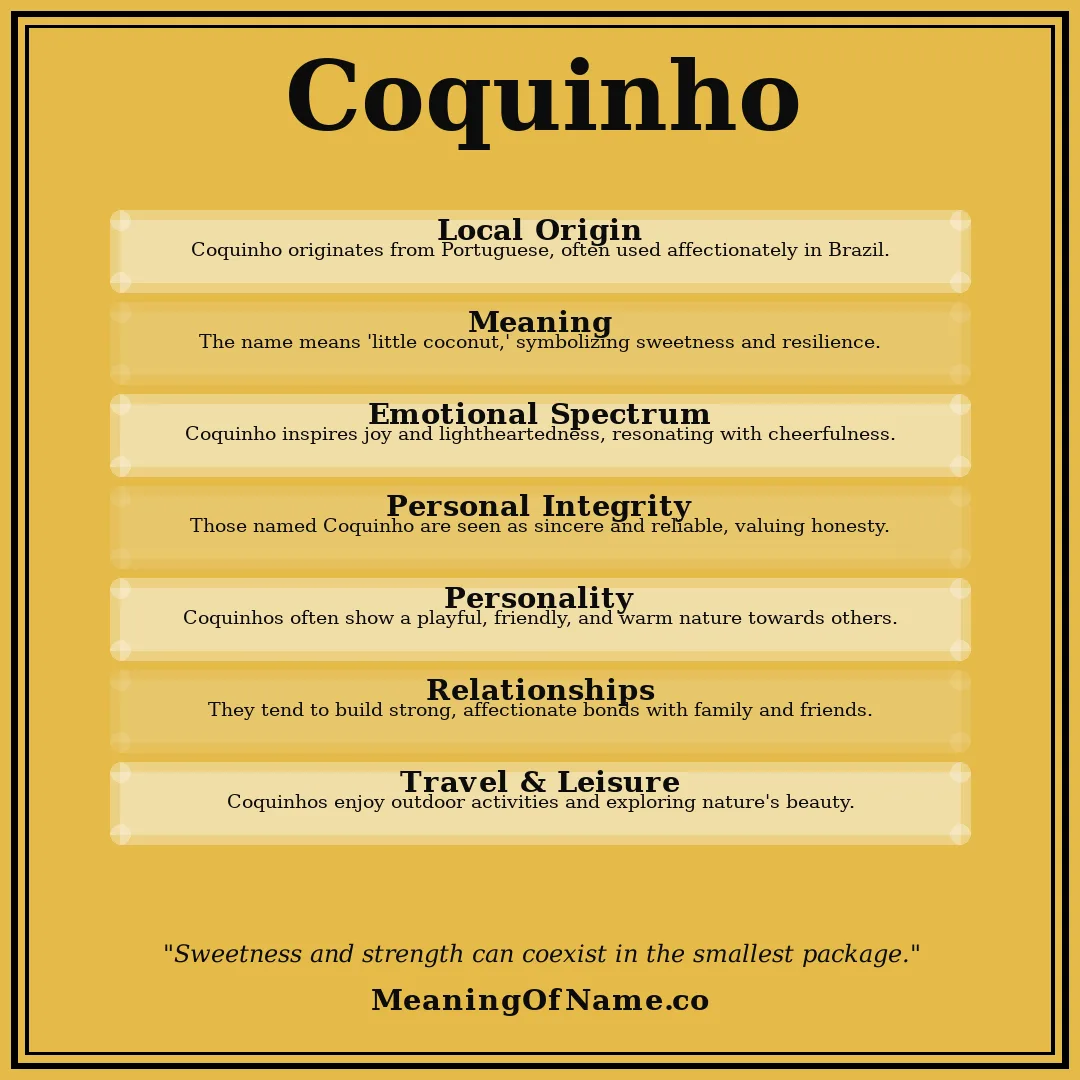 Coquinho name meaning poster