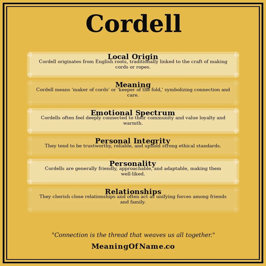Cordell name meaning poster