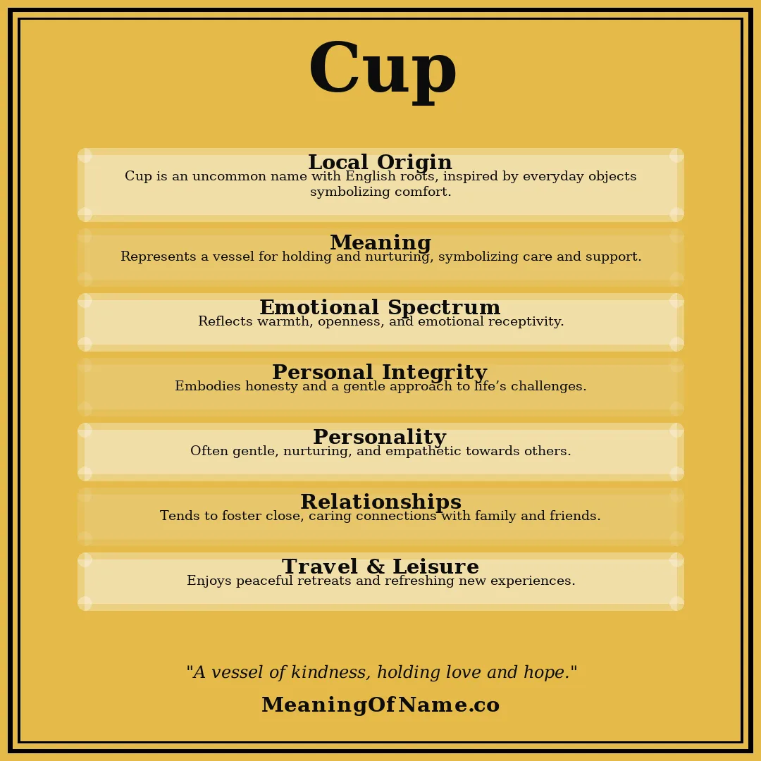 Cup name meaning poster
