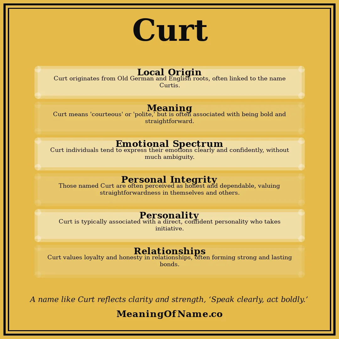 Curt name meaning poster