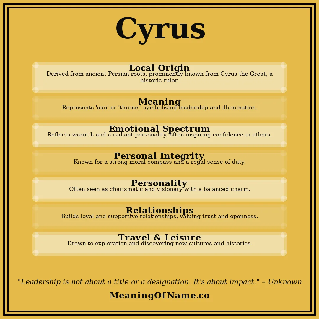 Cyrus name meaning poster