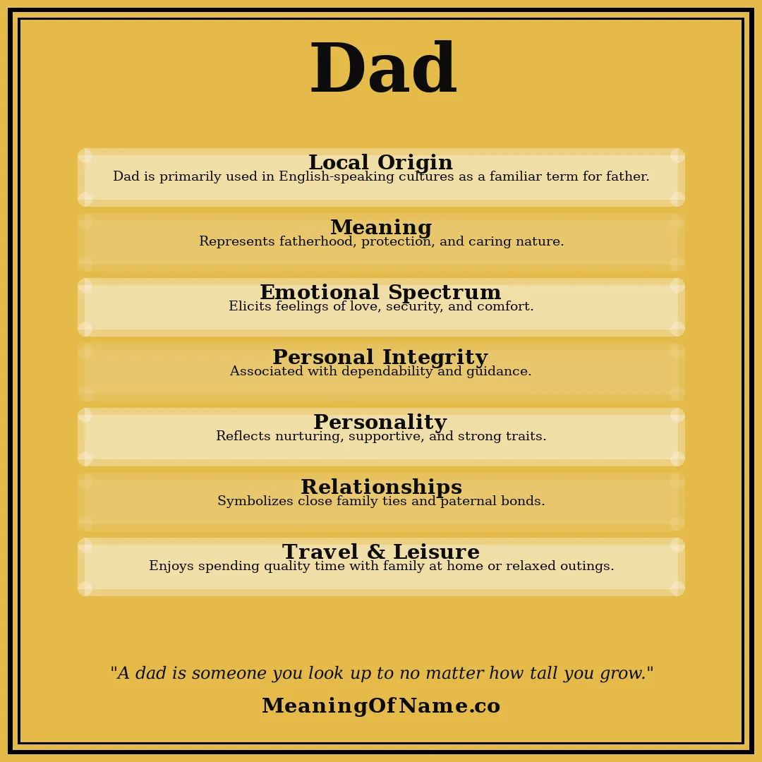 Dad name meaning poster