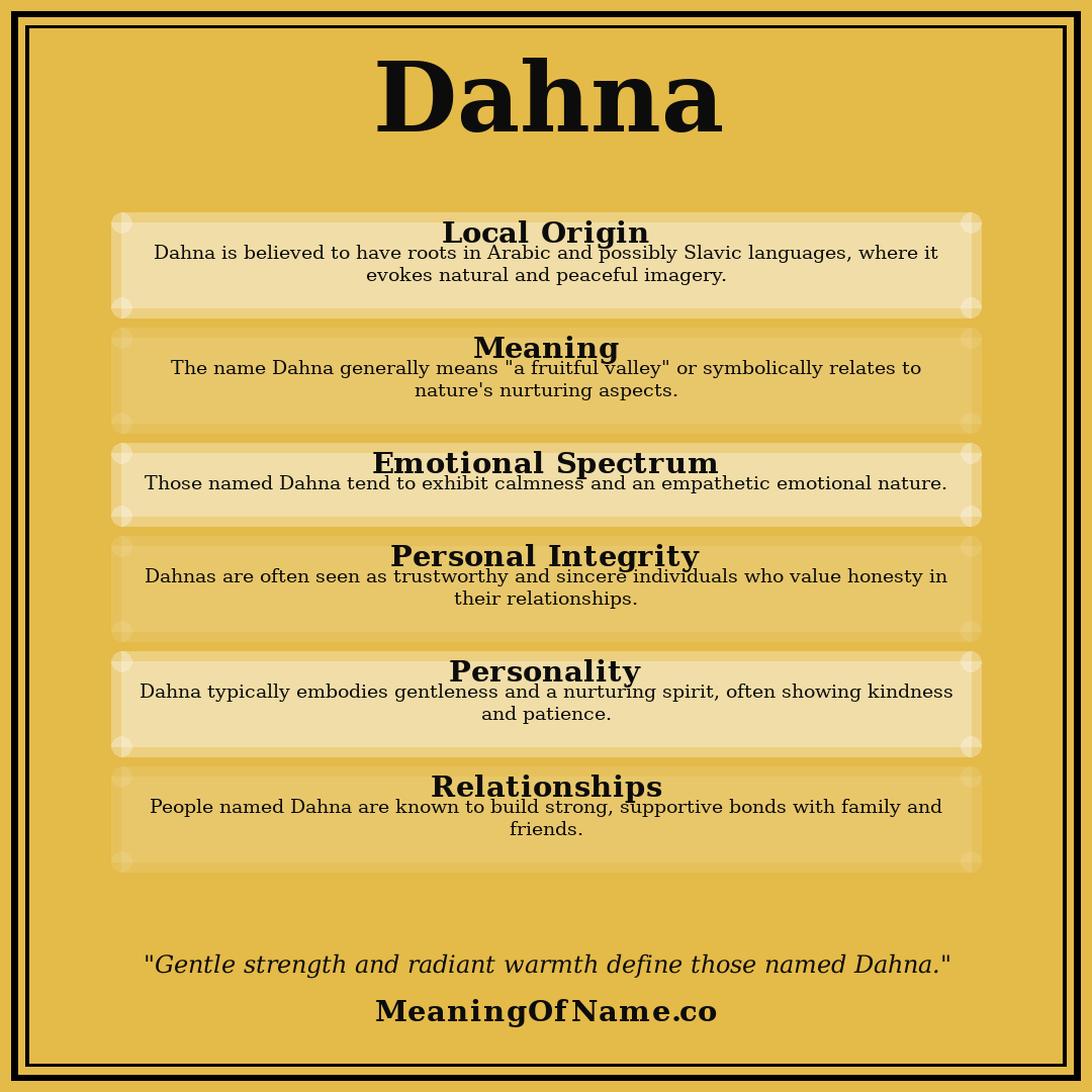 Dahna name meaning poster