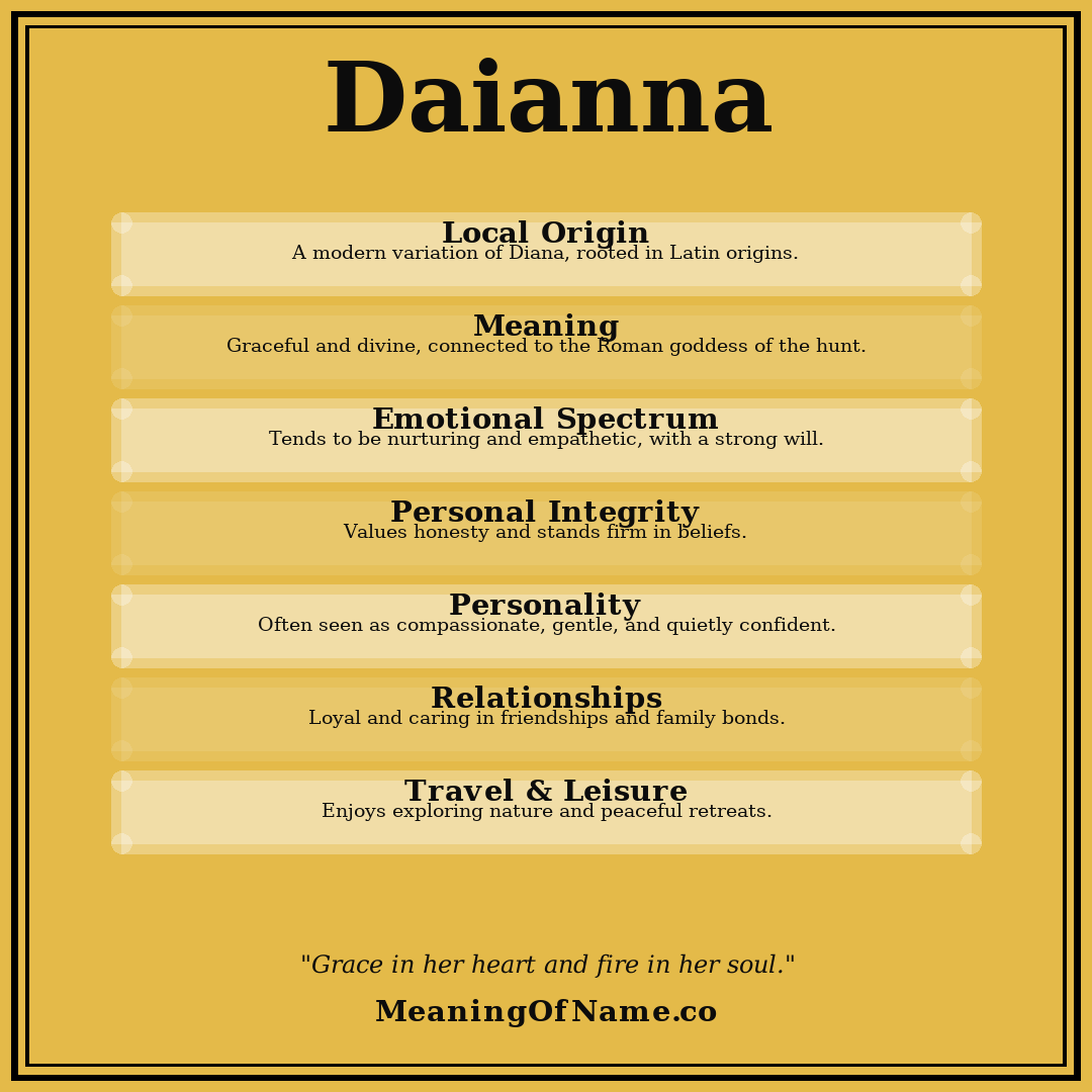Daianna name meaning poster