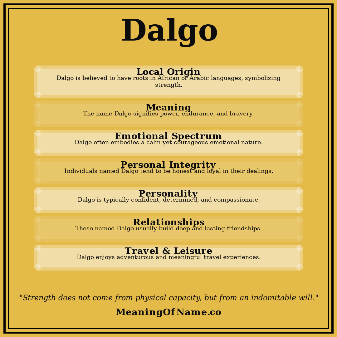 Dalgo name meaning poster