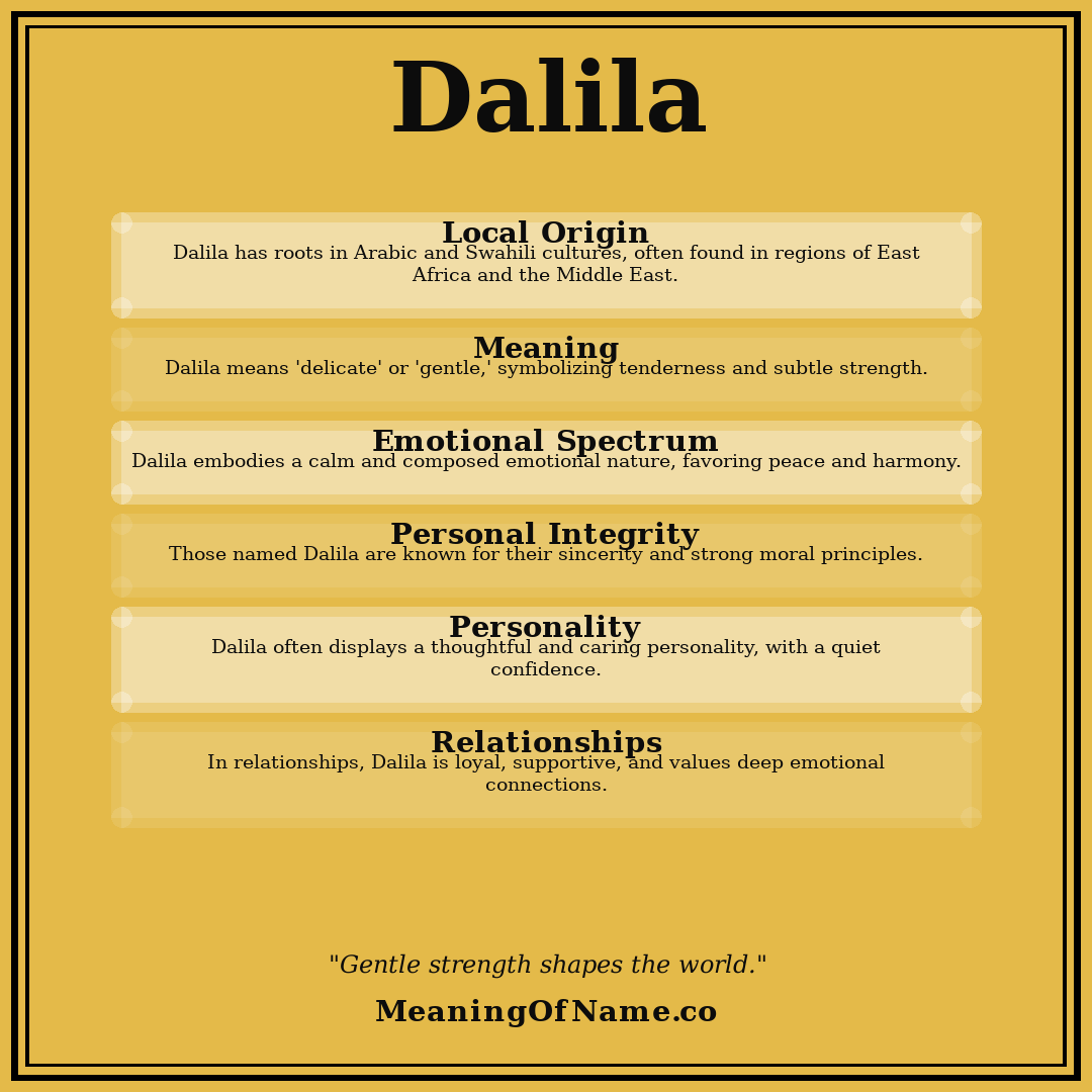 Dalila name meaning poster