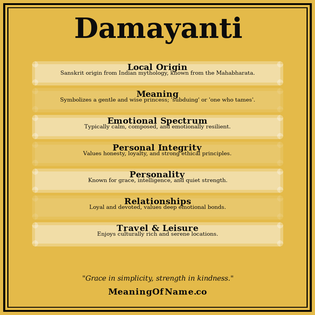 Damayanti name meaning poster