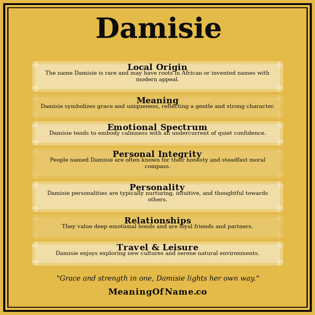 Damisie name meaning poster