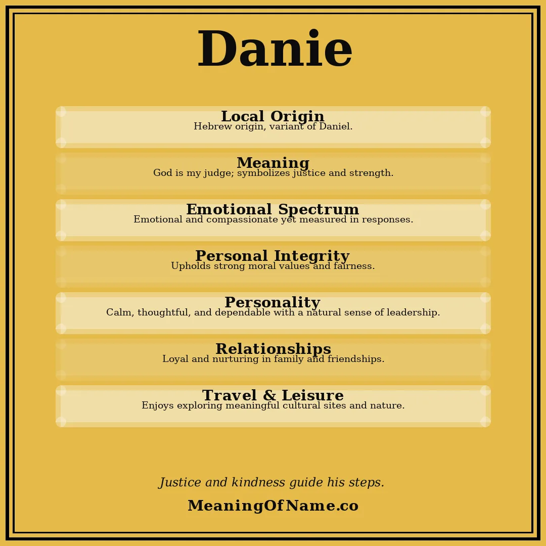 Danie name meaning poster