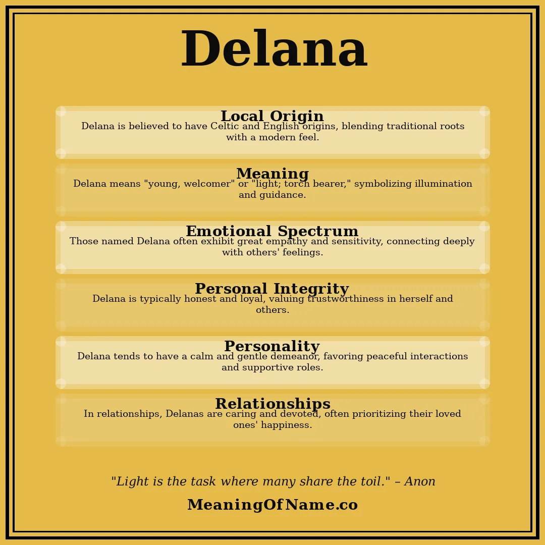 Delana name meaning poster