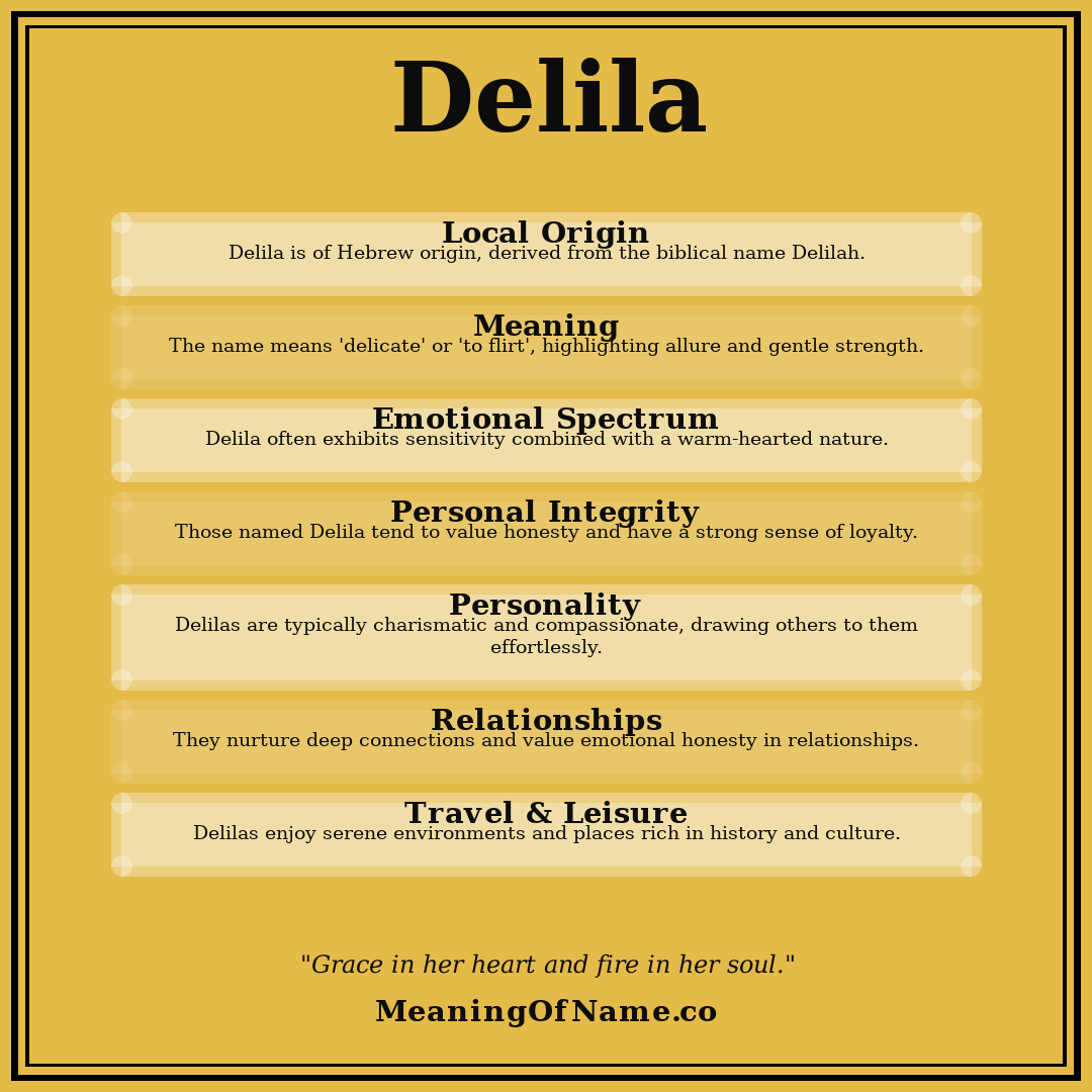 Delila name meaning poster