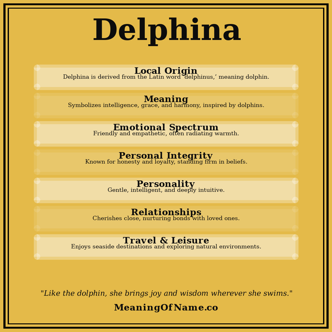 Delphina name meaning poster