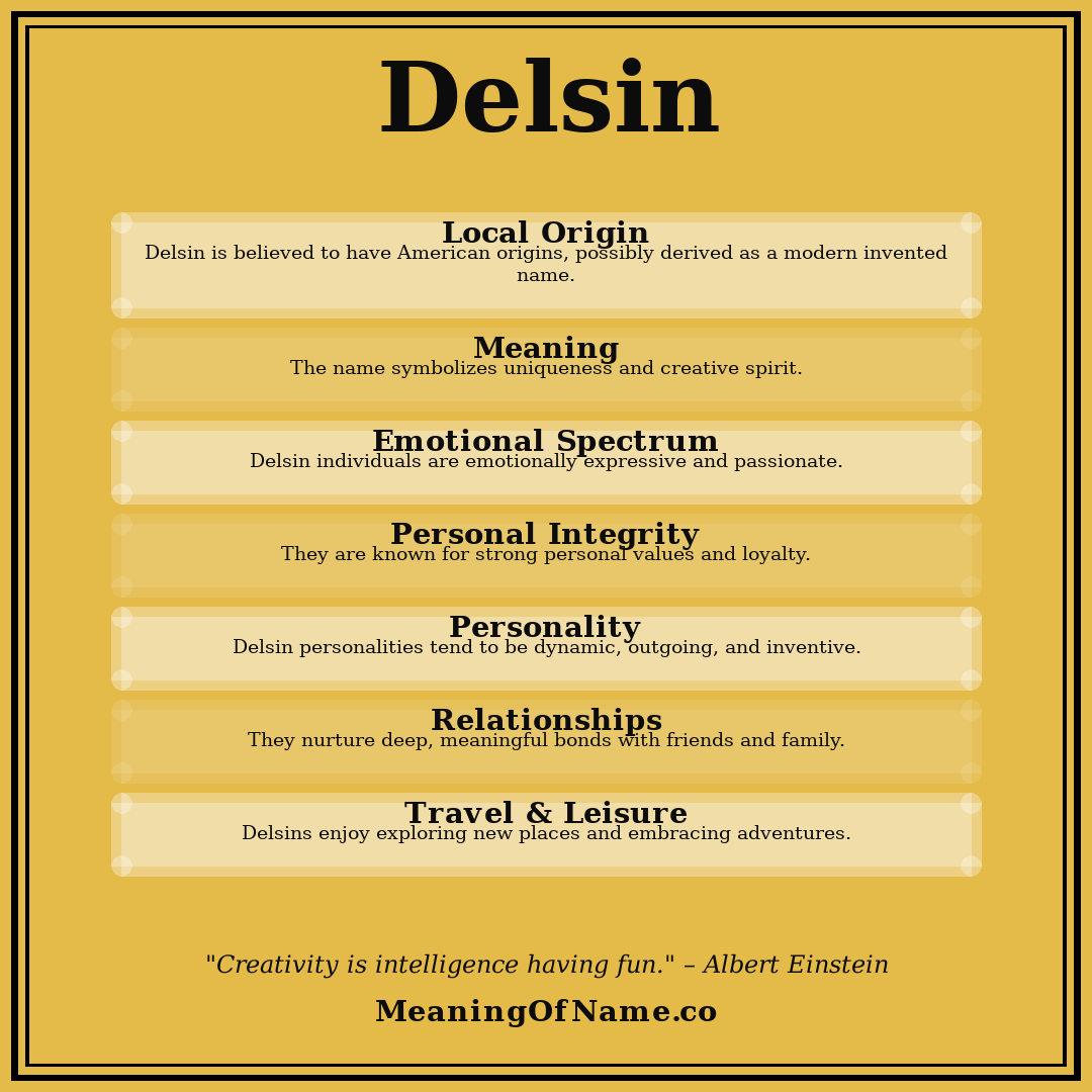Delsin name meaning poster