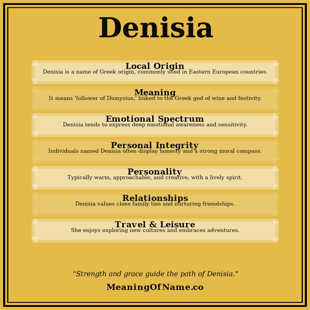 Denisia name meaning poster