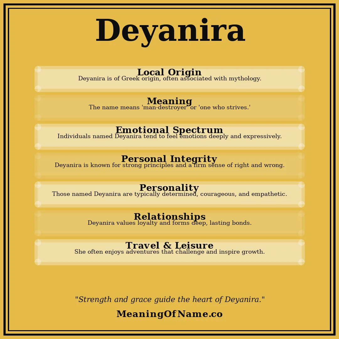 Deyanira name meaning poster