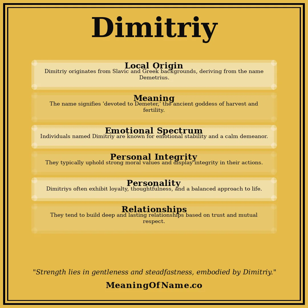 Dimitriy name meaning poster