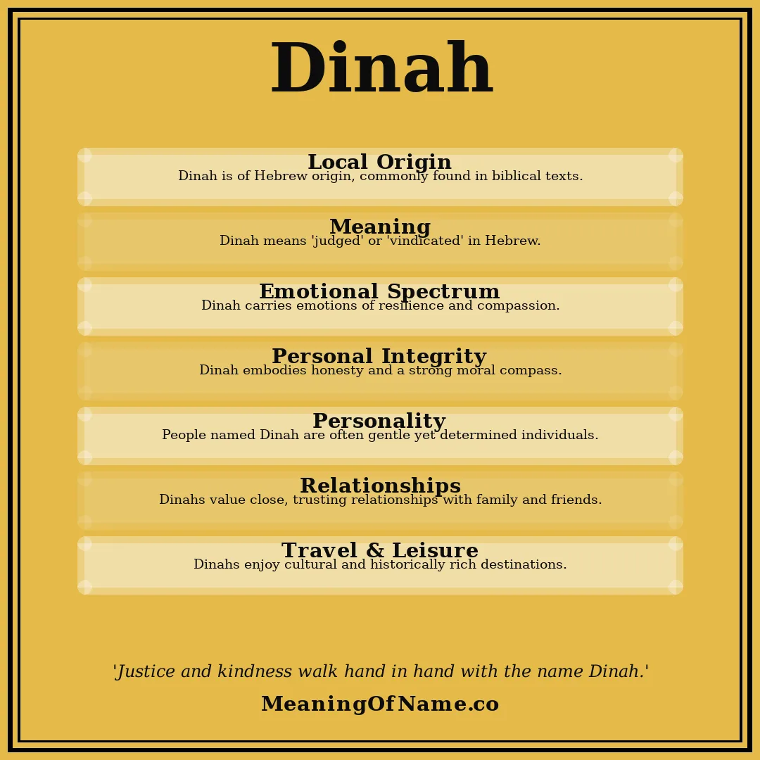Dinah name meaning poster