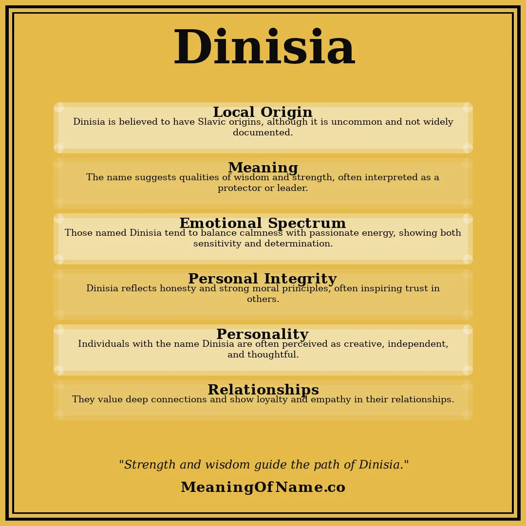 Dinisia name meaning poster