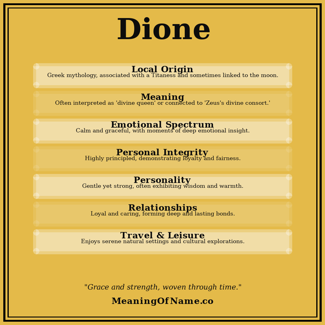 Dione name meaning poster