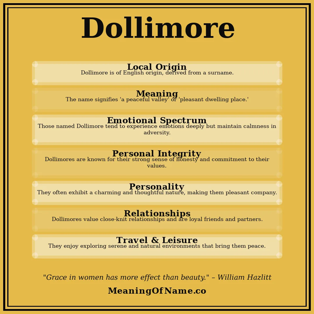 Dollimore name meaning poster