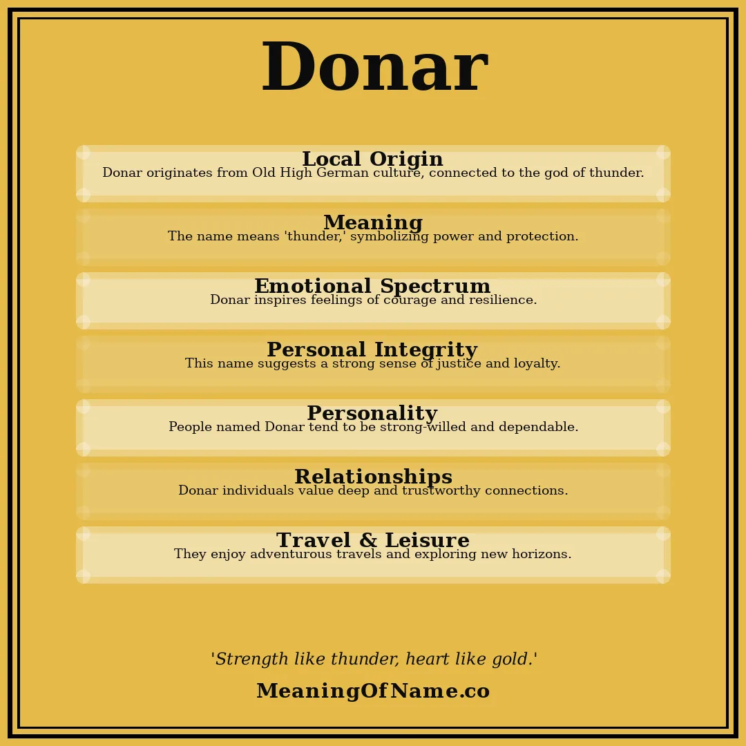 Donar name meaning poster