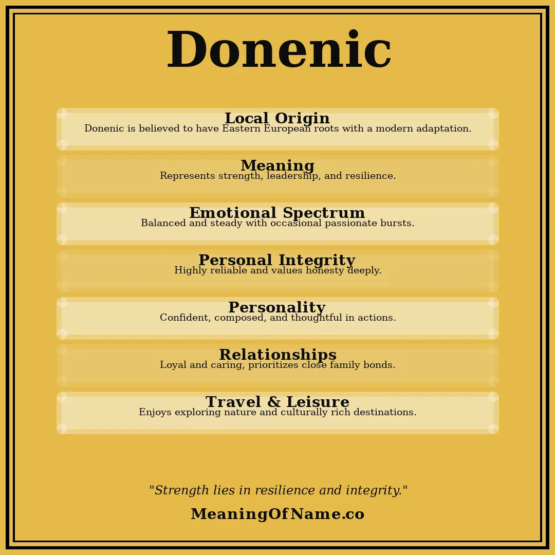 Donenic name meaning poster