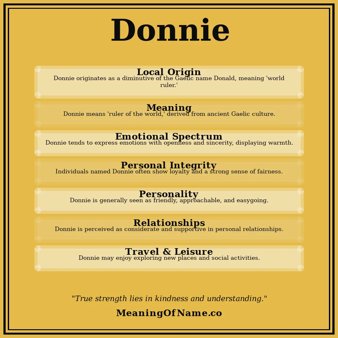Donnie name meaning poster