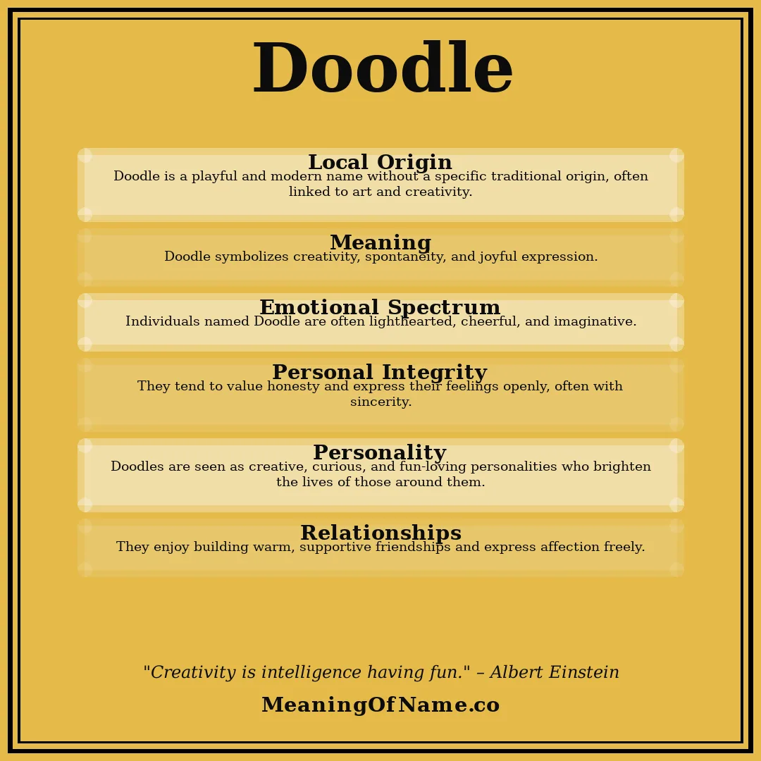 Doodle name meaning poster