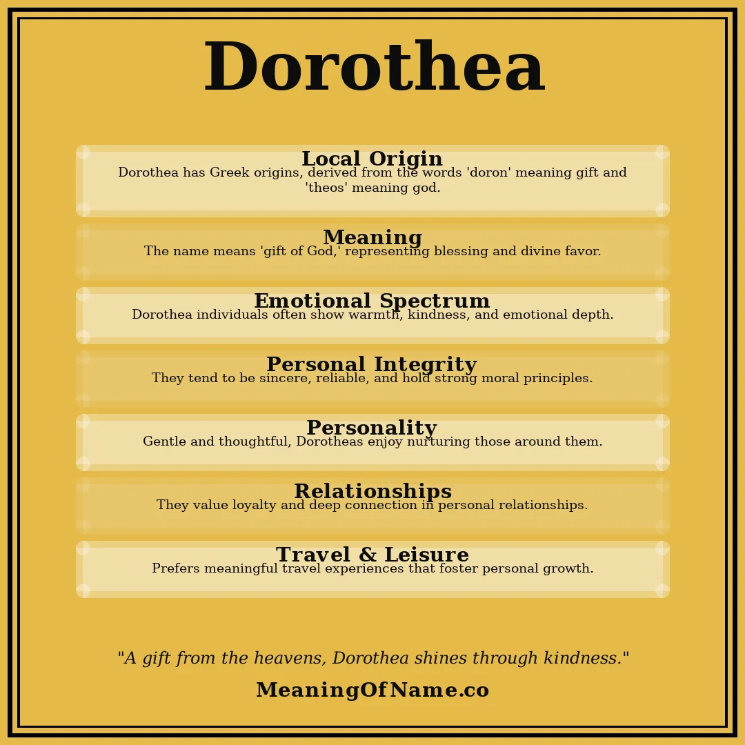 Dorothea name meaning poster