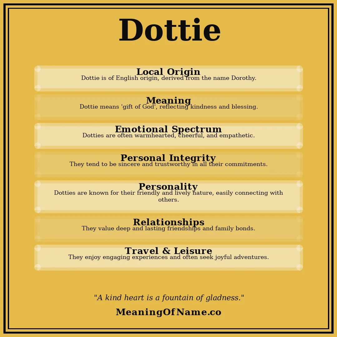Dottie name meaning poster