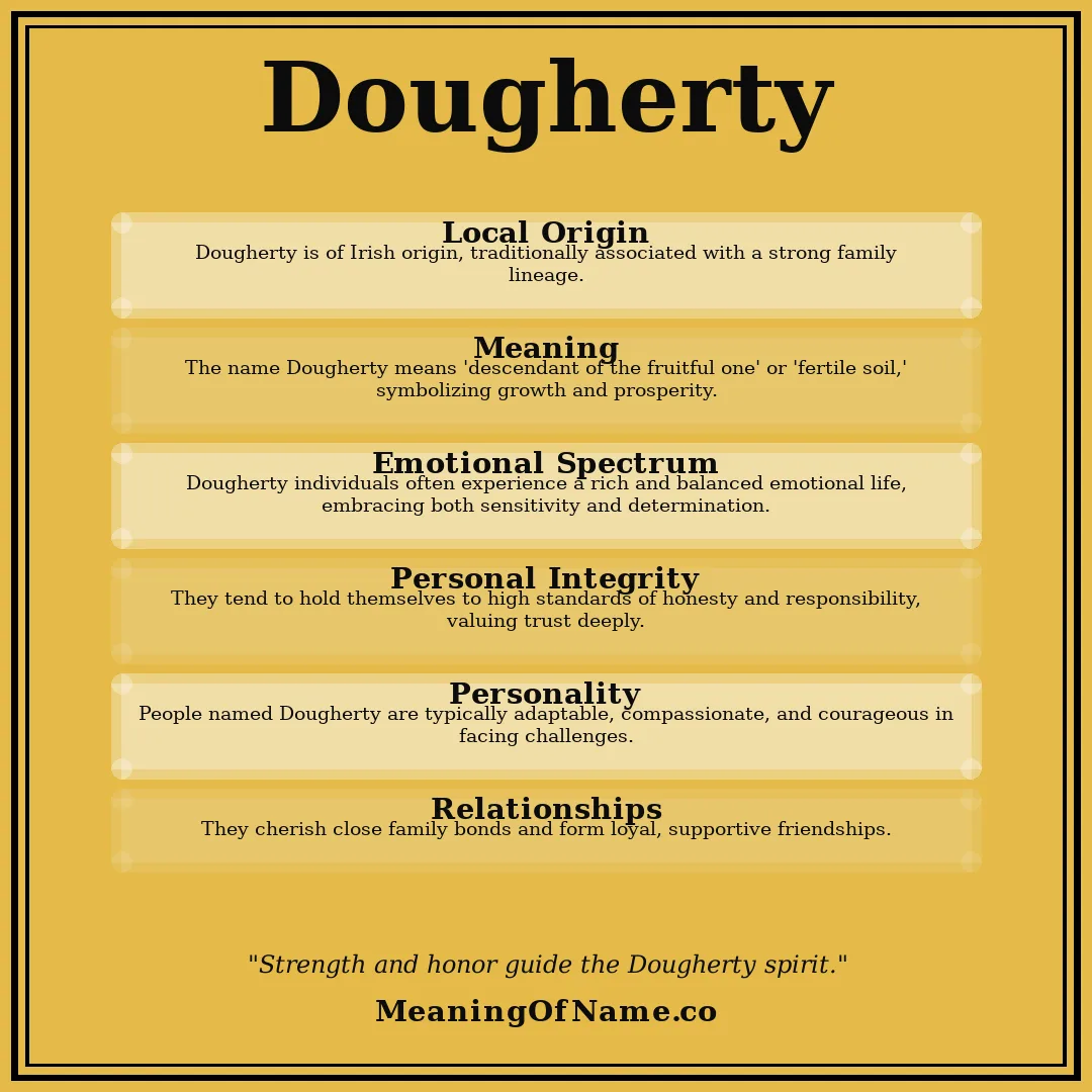 Dougherty name meaning poster