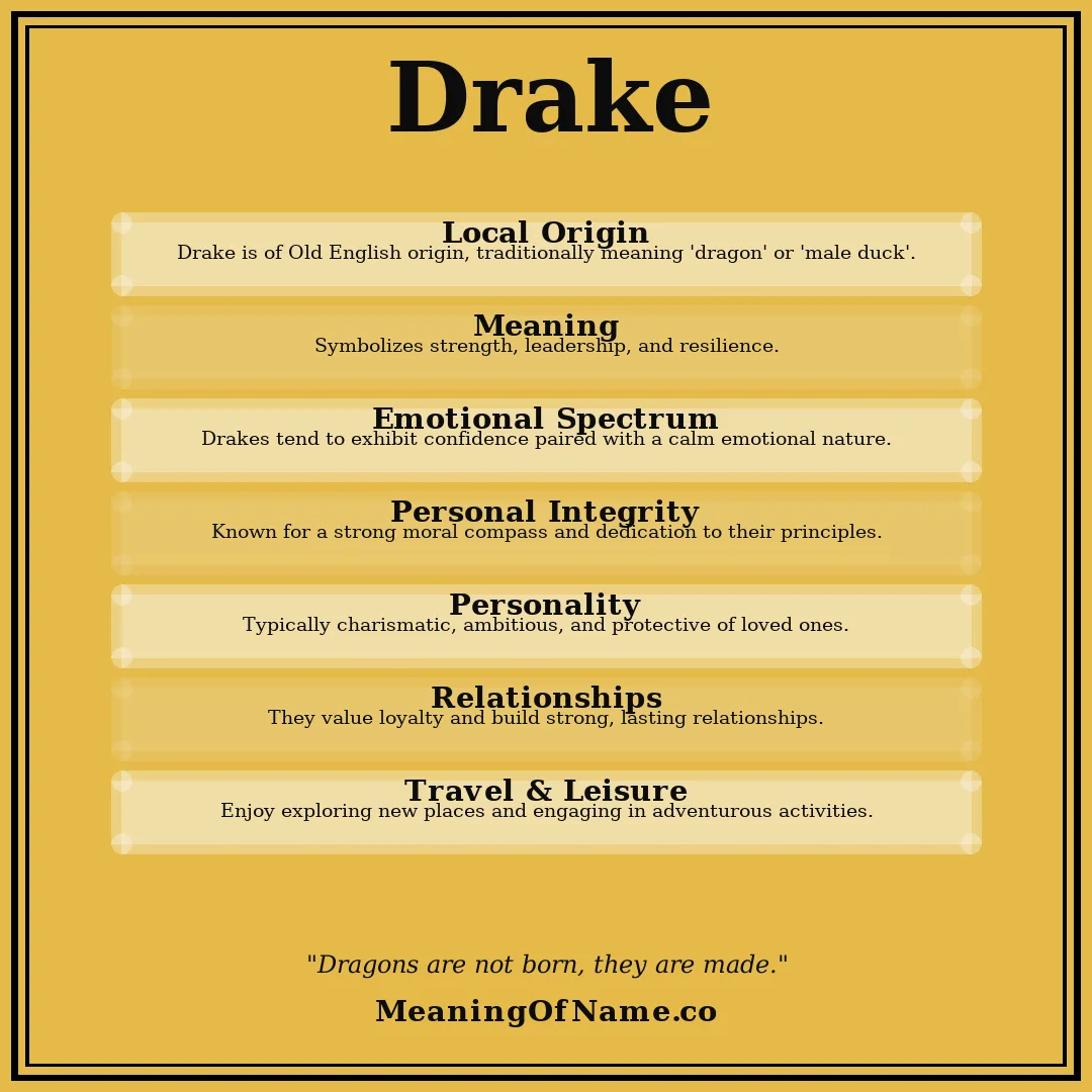 Drake name meaning poster
