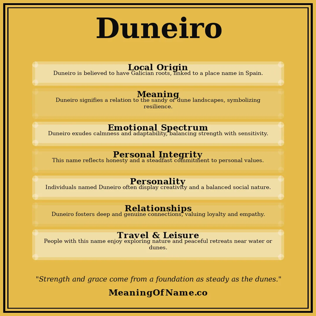 Duneiro name meaning poster