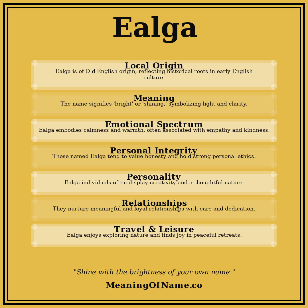 Ealga name meaning poster