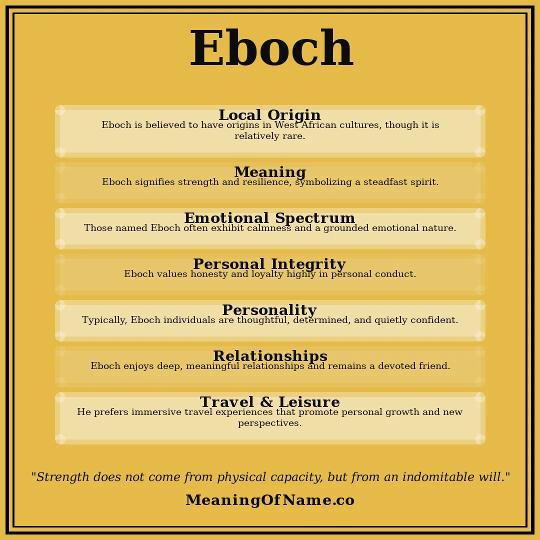 Eboch name meaning poster