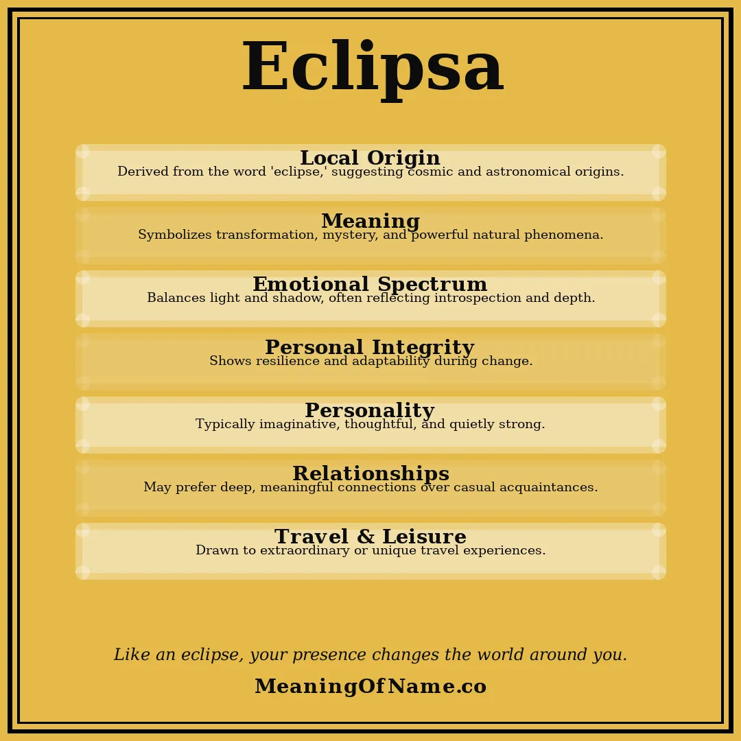 Eclipsa name meaning poster