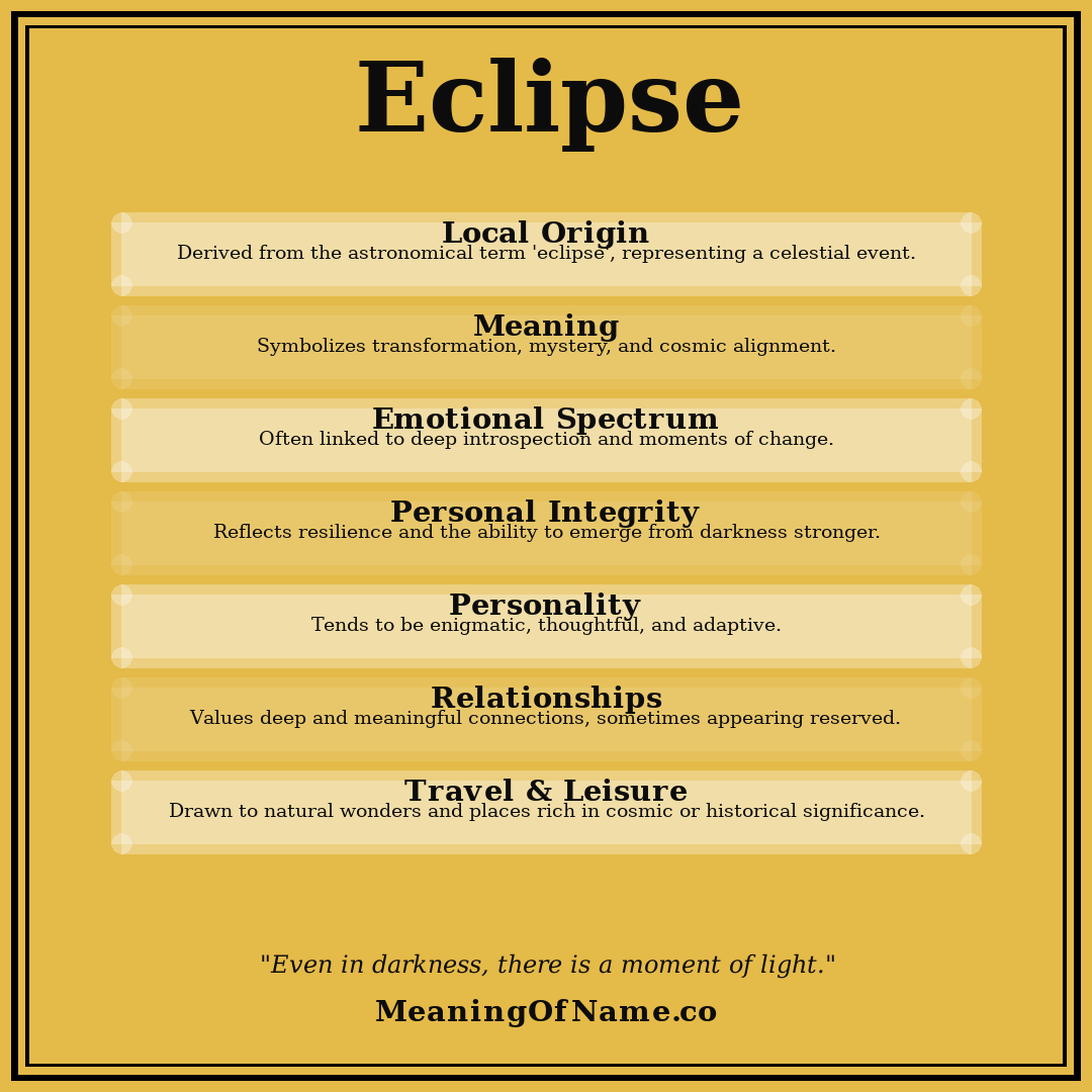 Eclipse name meaning poster