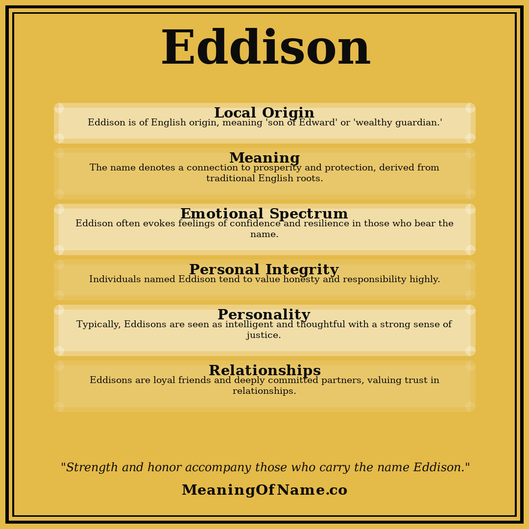 Eddison name meaning poster