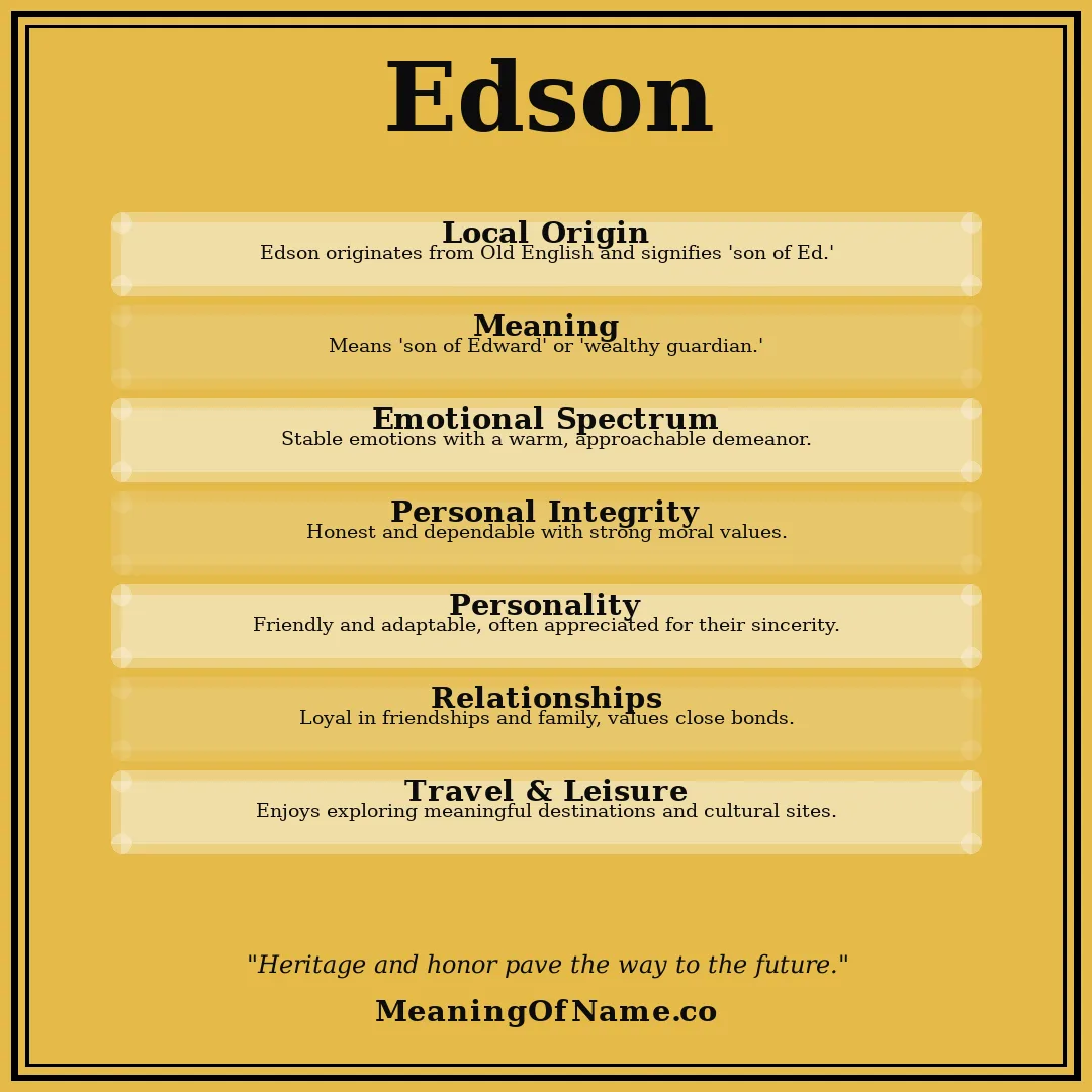Edson name meaning poster