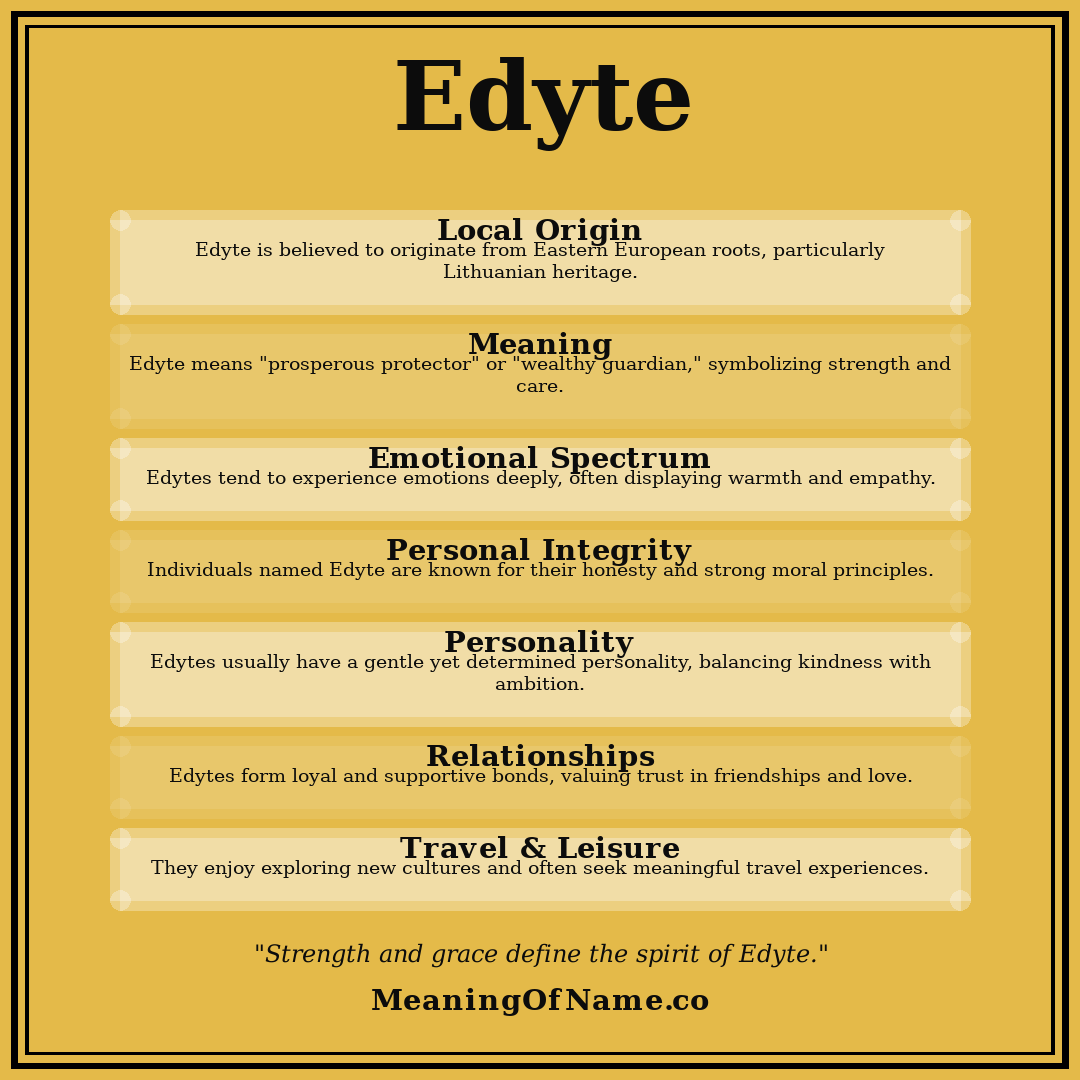 Edyte name meaning poster