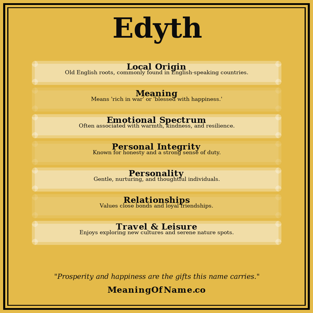 Edyth name meaning poster
