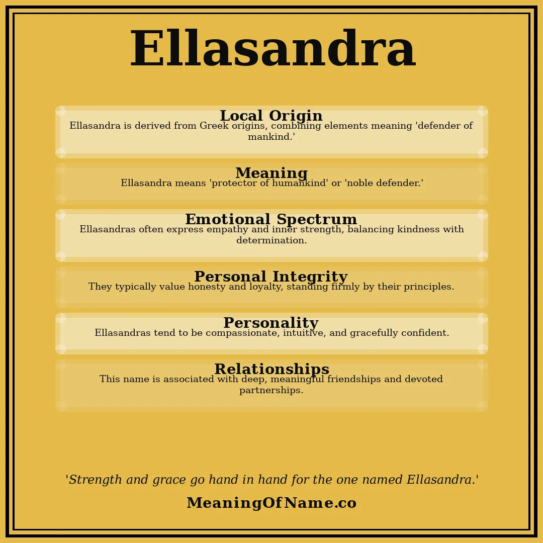 Ellasandra name meaning poster