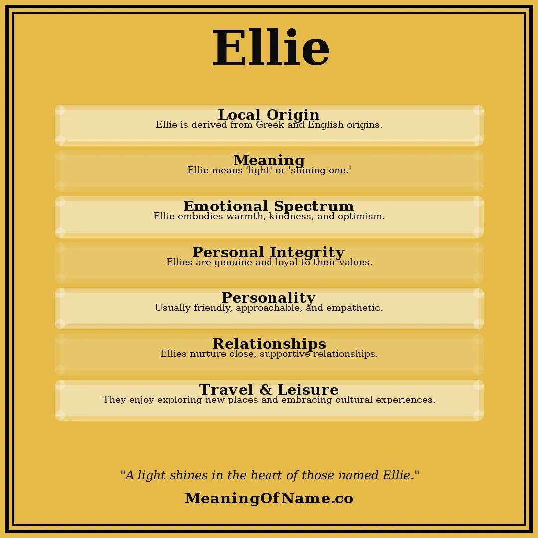 Ellie name meaning poster