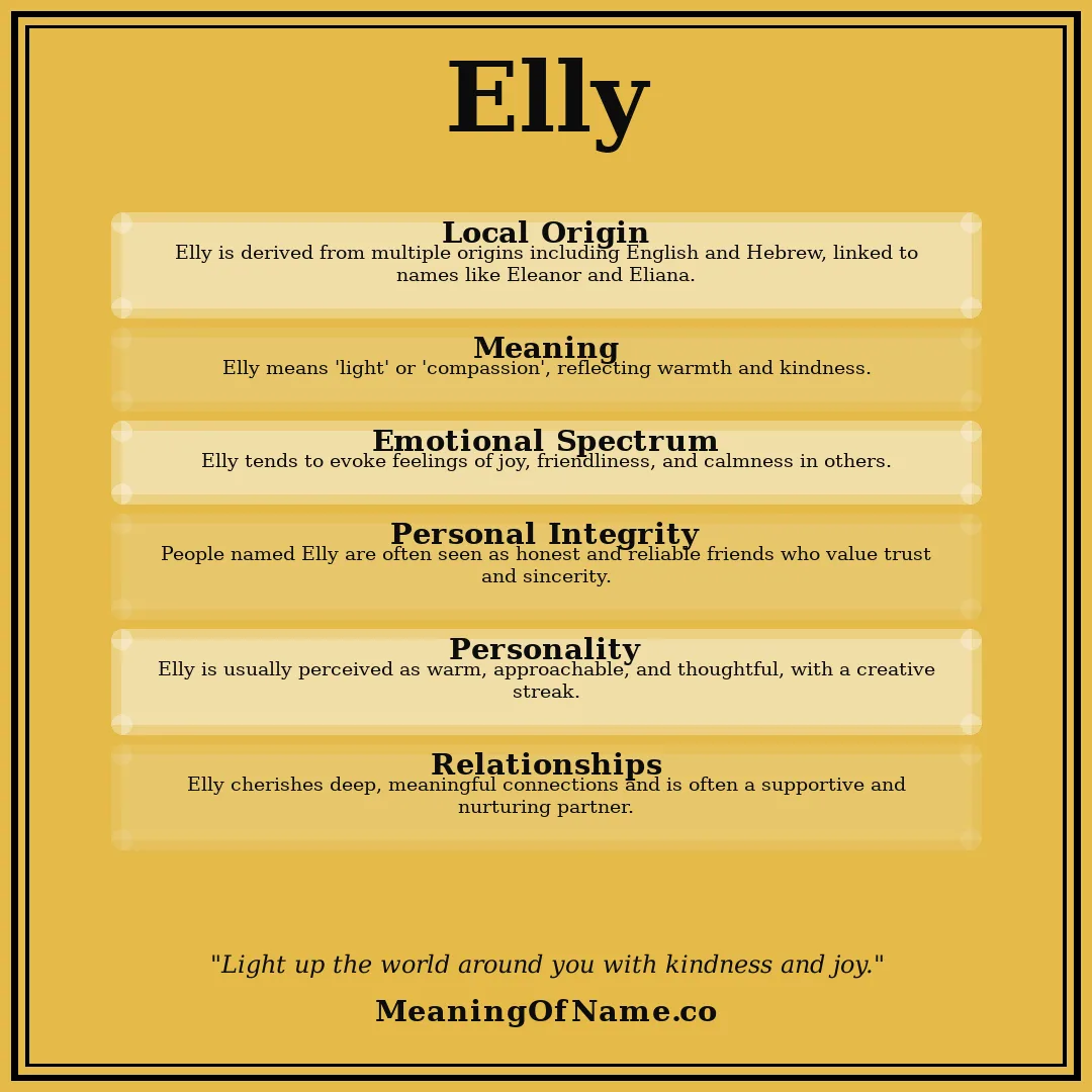 Elly name meaning poster