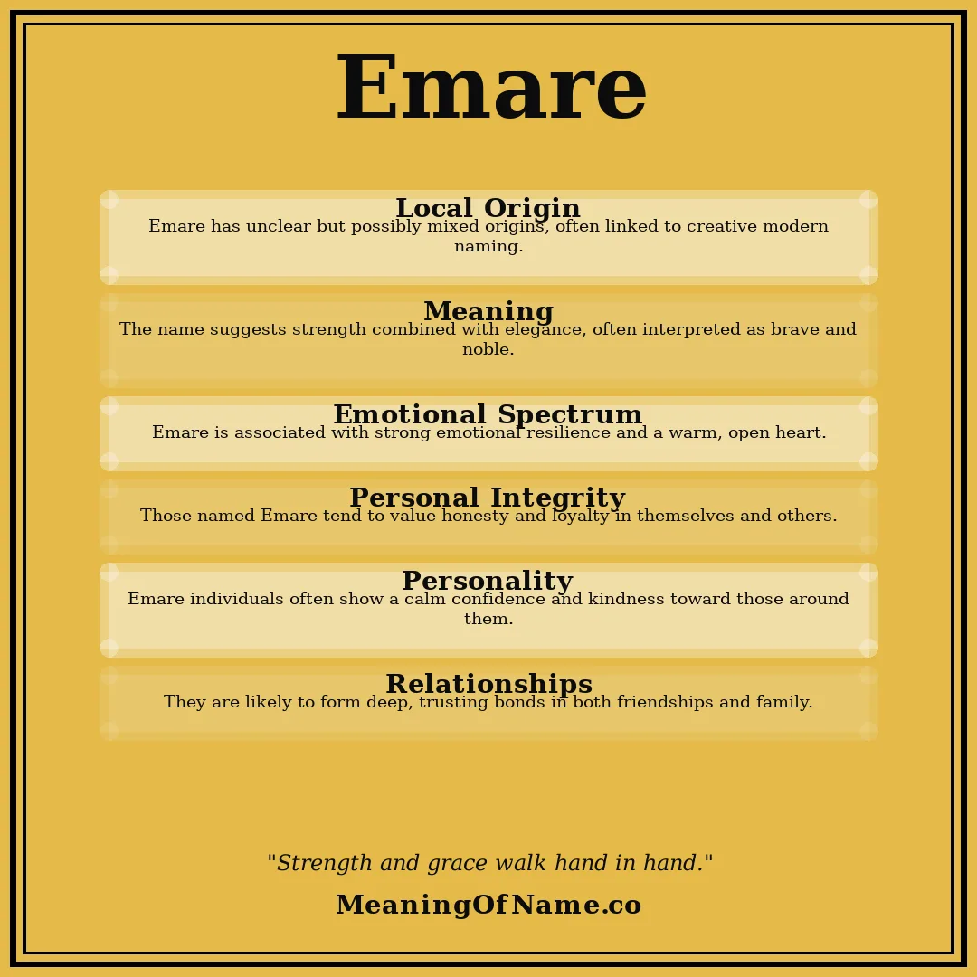 Emare name meaning poster
