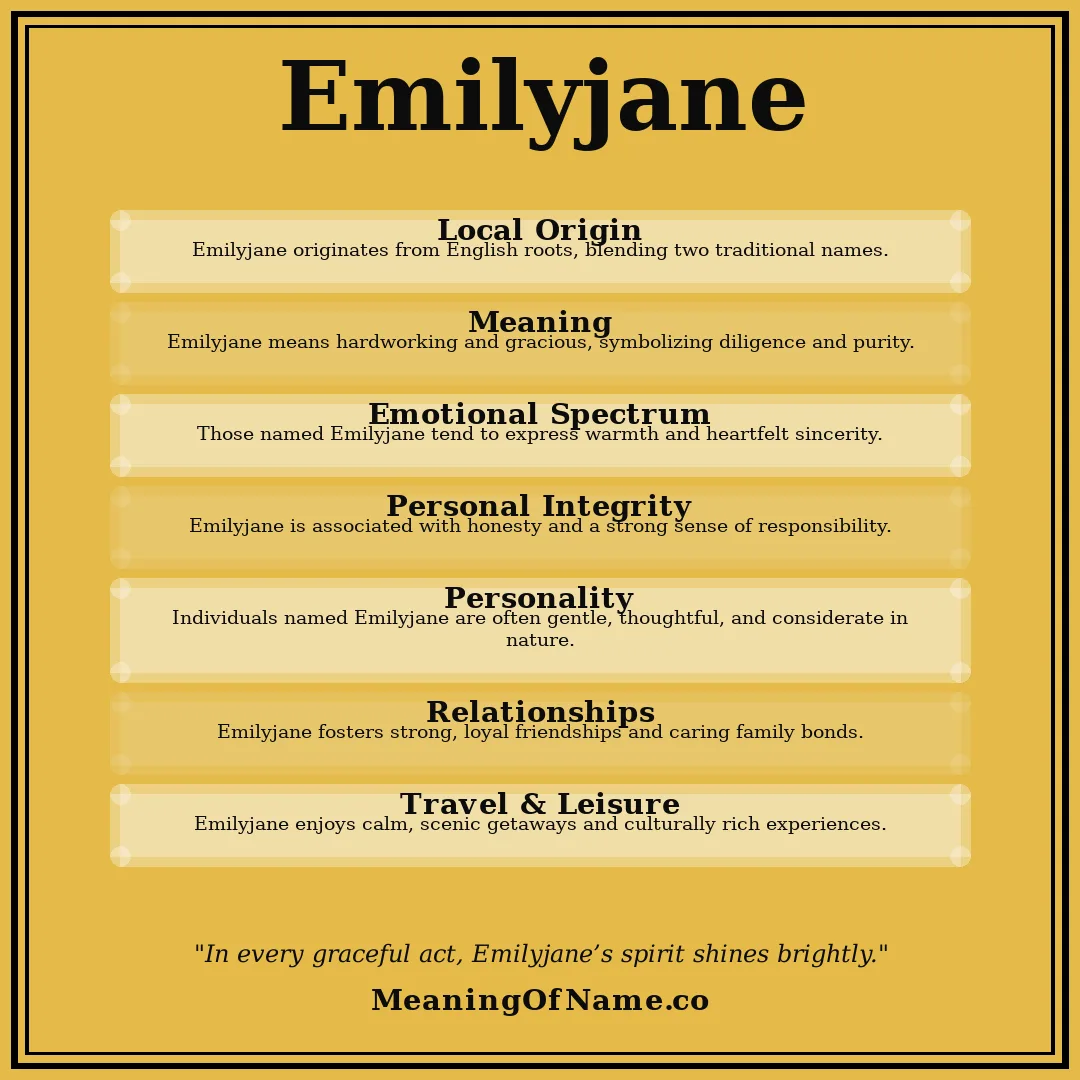 Emilyjane name meaning poster