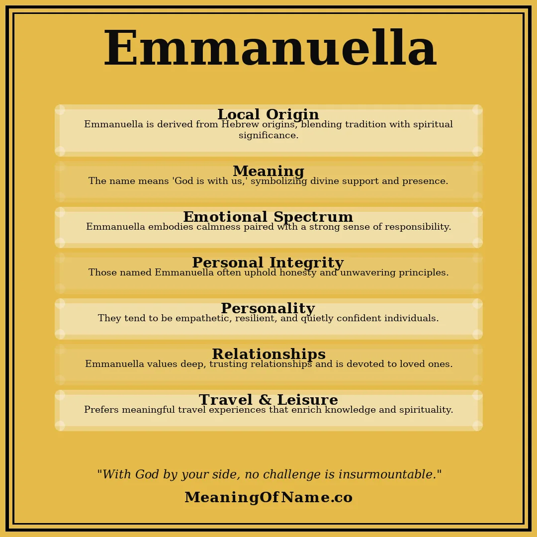 Emmanuella name meaning poster